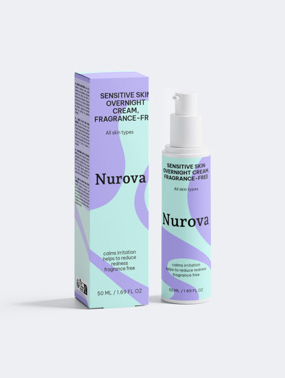 Sensitive Skin Overnight Cream, Fragrance-Free